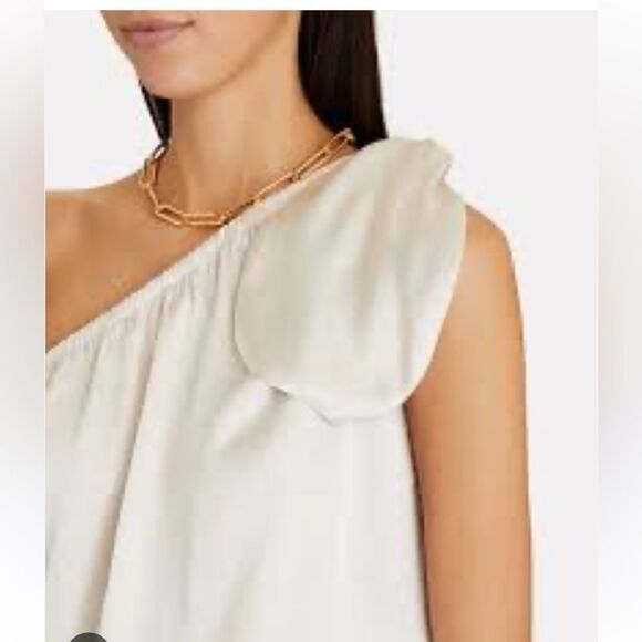 $395 New OVERLOVER Winona One-Shoulder Satin Jumpsuit |XS - Picture 2 of 9